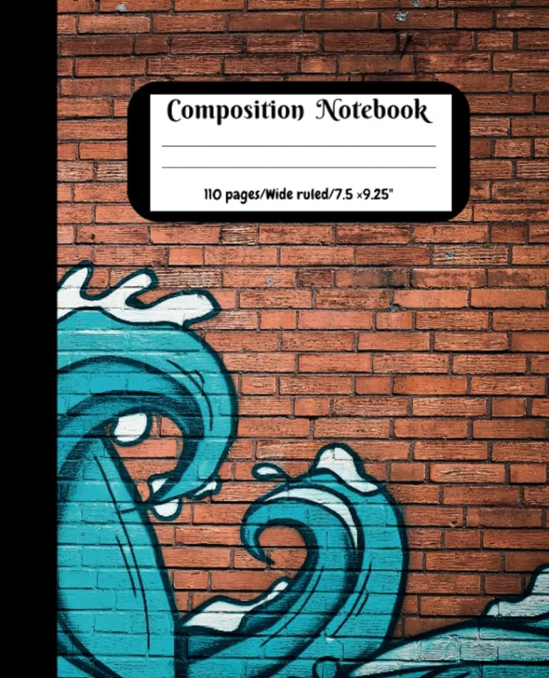 Graffiti on Brick Wall Composition Notebook: Bright Street Art