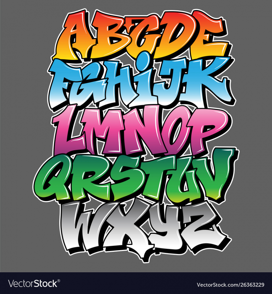 Graffiti style lettering text design Royalty Free Vector