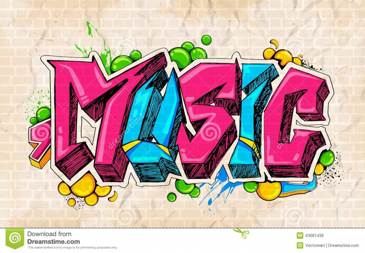 graffiti-style-music-background-illustration-  Menlo Park Art