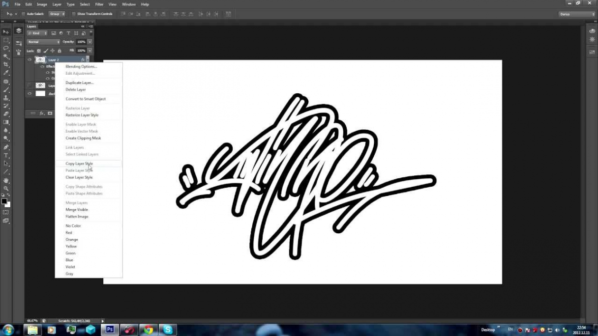 Graffiti Tag Logo Photoshop Tutorial