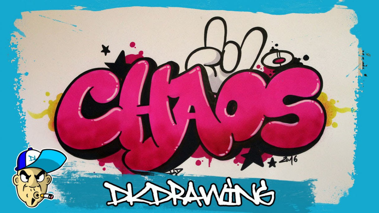 Graffiti Tutorial - How to draw chaos graffiti bubble style