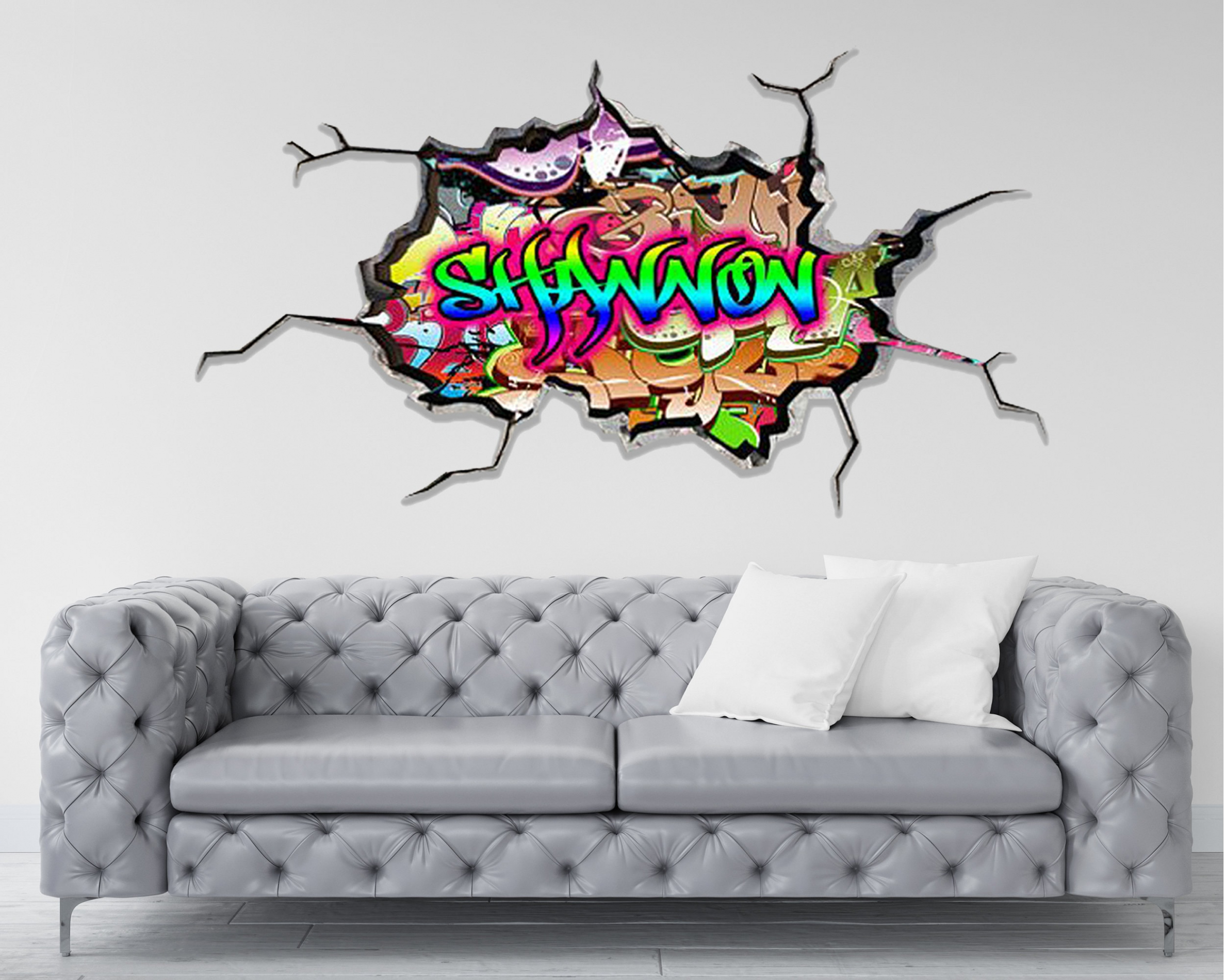 GRAFFITI WALL ART Custom Art Decal Personalized Name Wall - Etsy