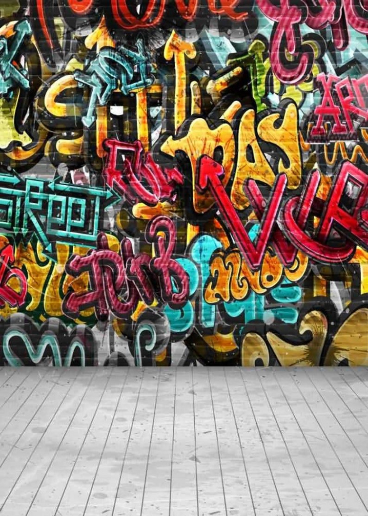 Graffiti Wall Backdrop Computer Printed Photography Background