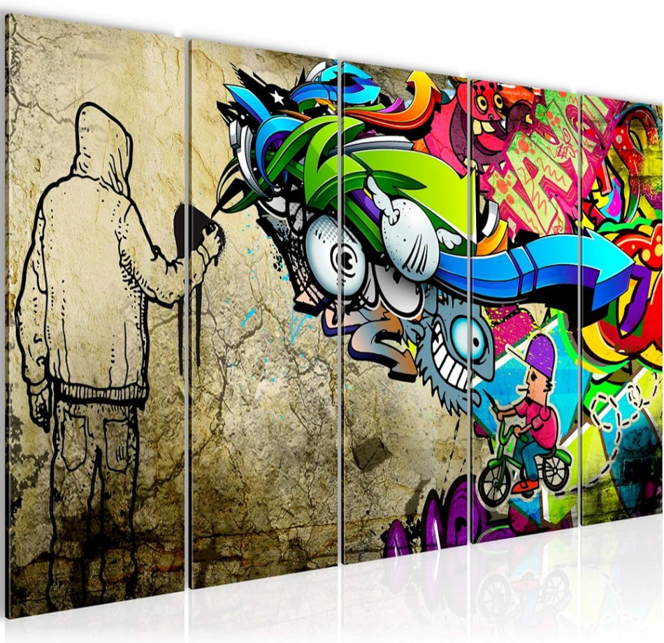 Graffiti Wall Picture on Non-Woven Canvas Wall Decoration Living Room  Bedroom a