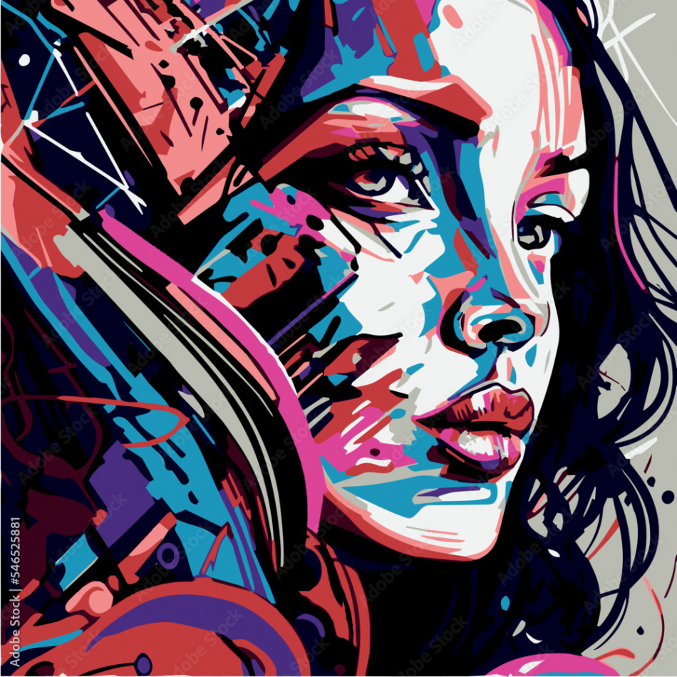 Graffiti woman vector illustration