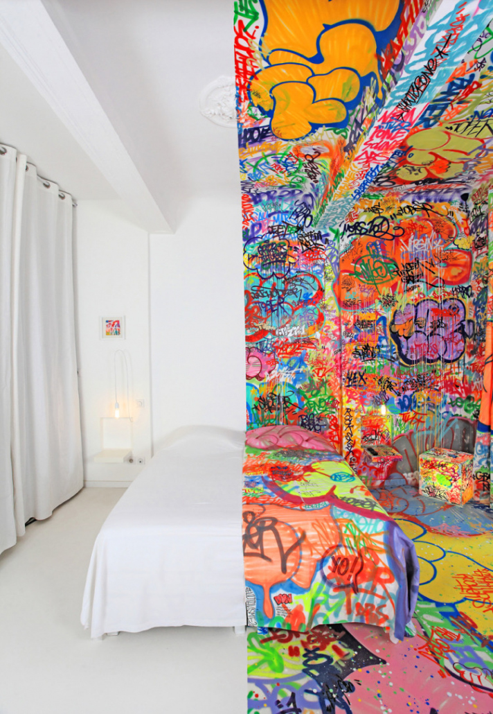 Half Graffiti Hotel Room – Norbert Haupt