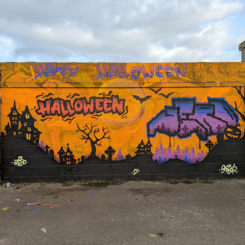 Halloween , Milton Street Car Park  Street Art Sheffield