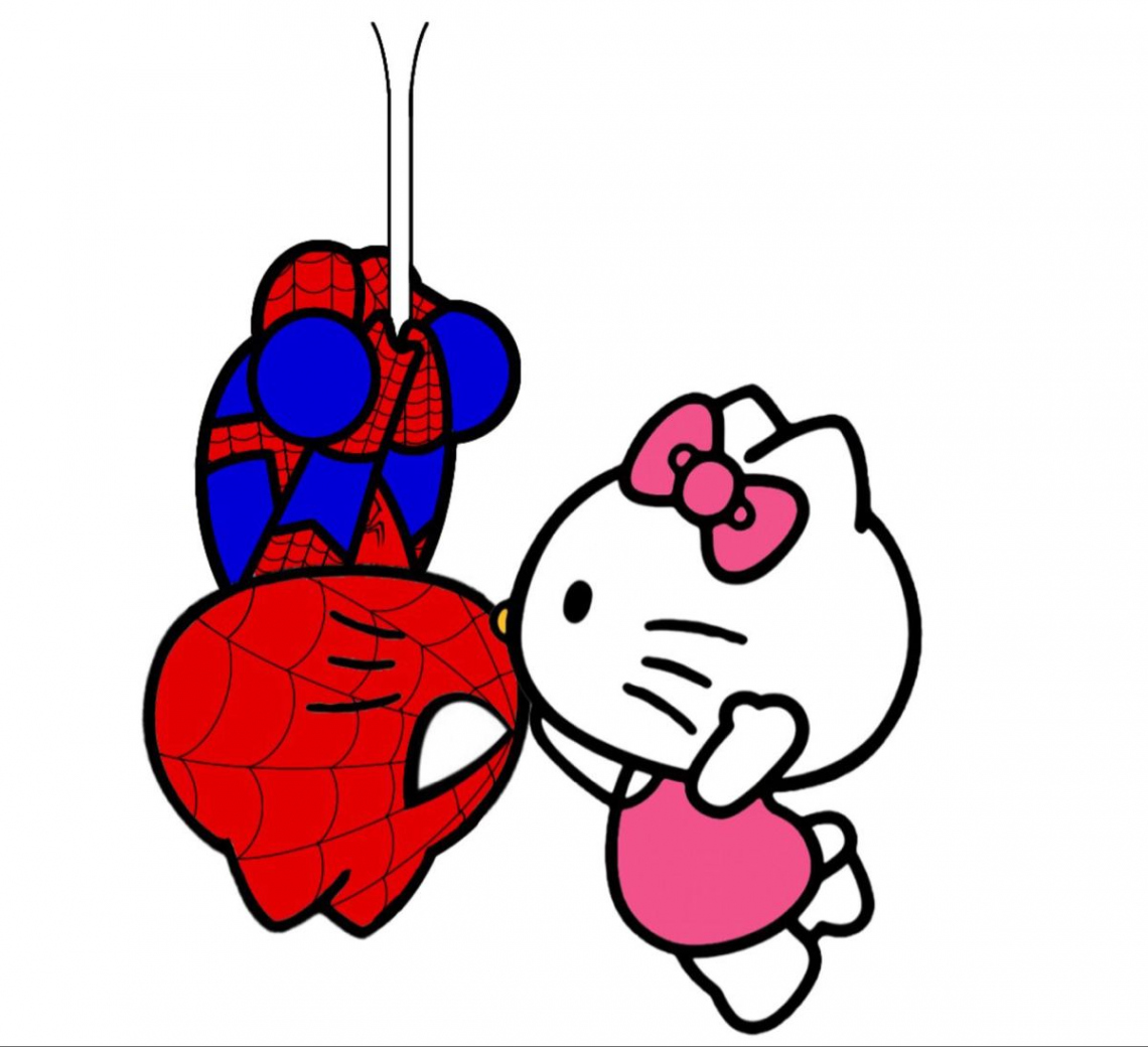 hello kitty spiderman  Hello kitty wallpaper, Hello kitty iphone