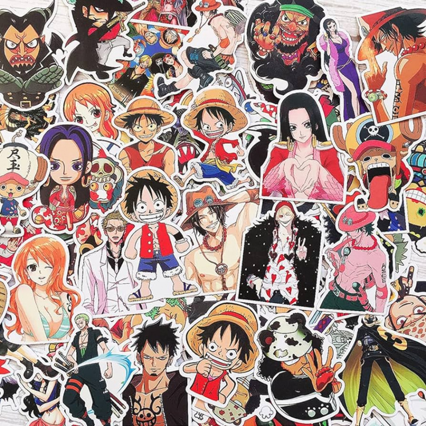 Hilloly  Stück One Piece Aufkleber, One Piece Sticker, Aufkleber Anime,  Aufkleber Graffiti für Kinder, One Piece Aufkleber Laptop, Geburtstags