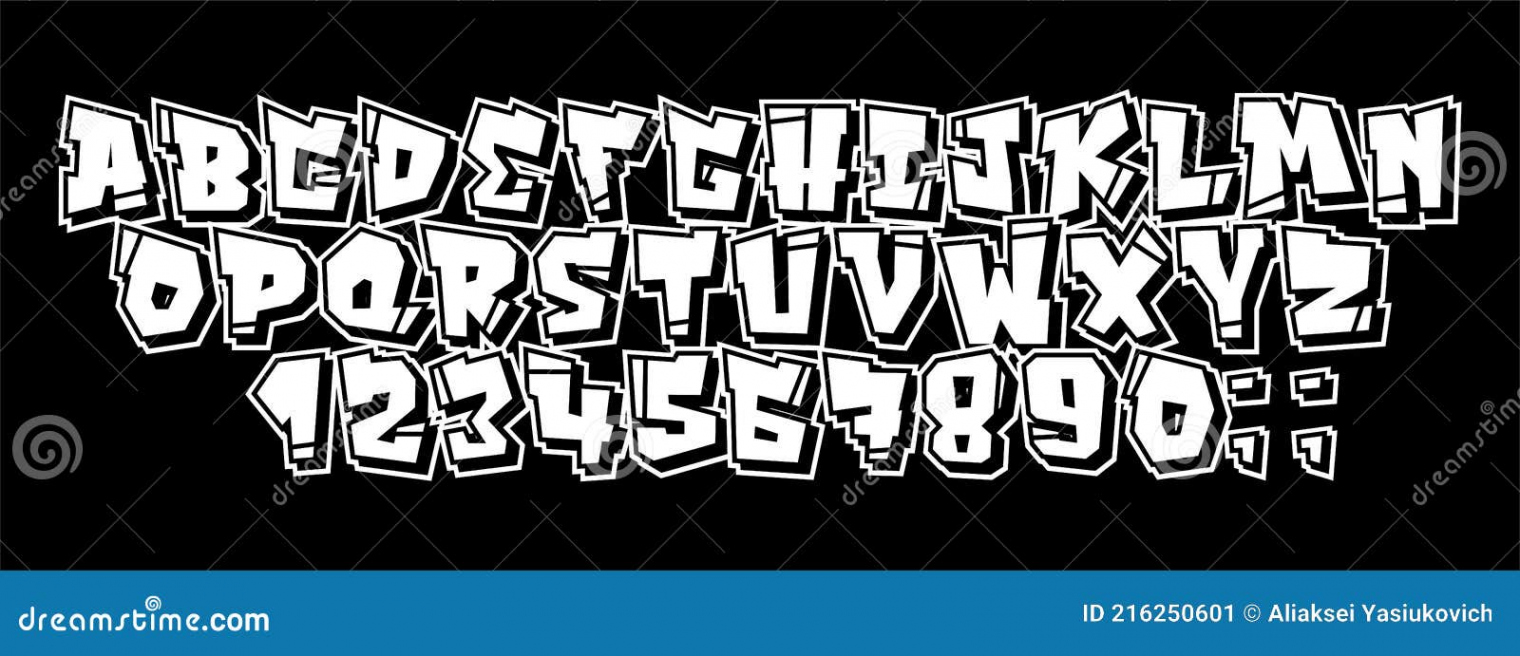 Hip Hop Graffiti Font Stock Illustrations – , Hip Hop Graffiti