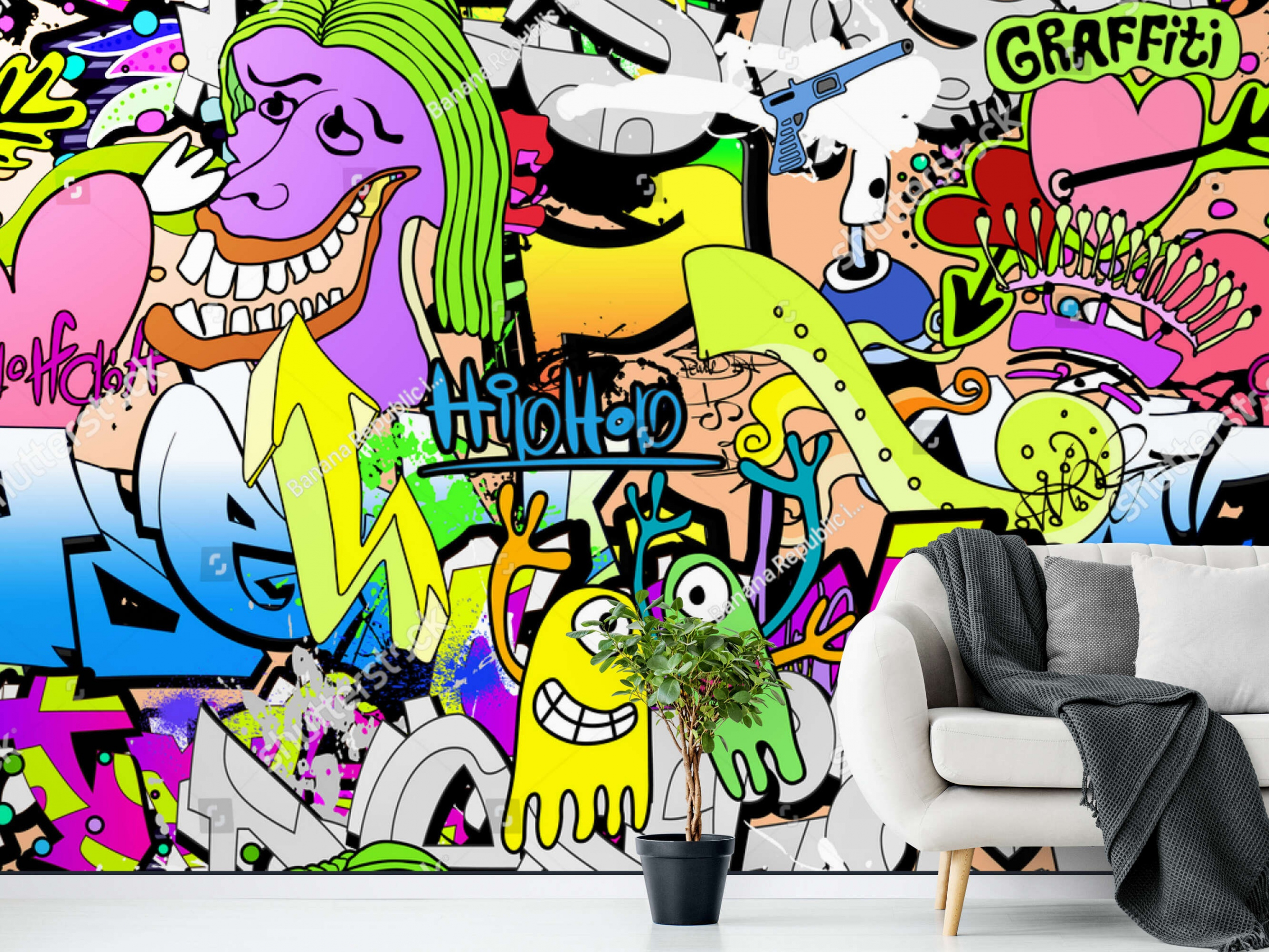 Hip Hop Wallpaper Graffiti Mural Street Art Wall Paper Hiphop