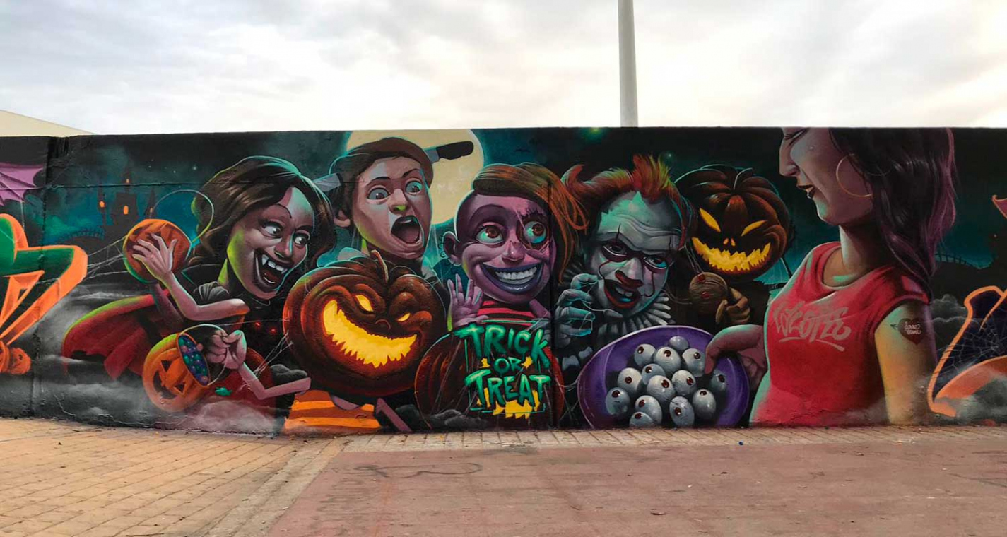 How is the urban mural art changing the landscape of  Spanish cities?