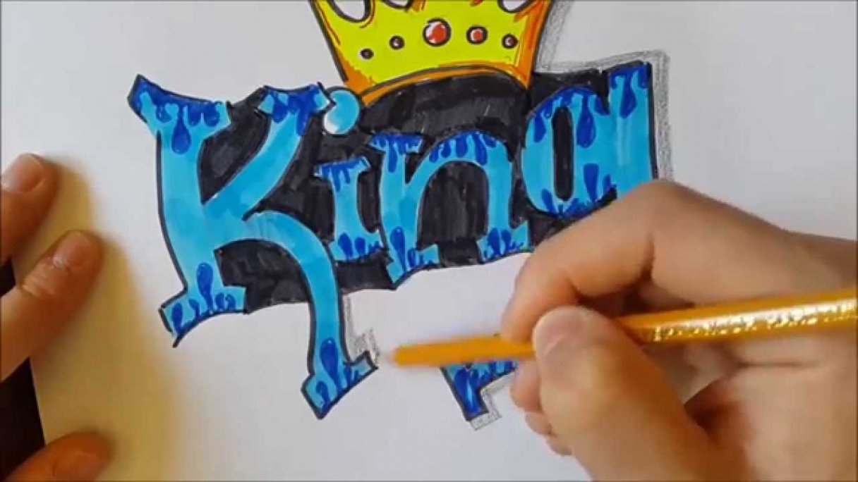 How to draw a Graffiti  King