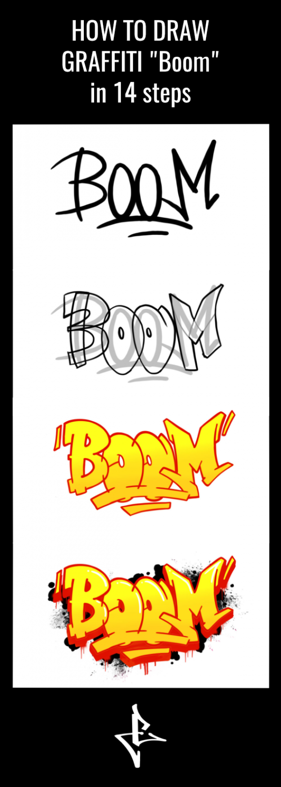 How to Draw "Boom" in Graffiti in  Steps - Graffiti Empire