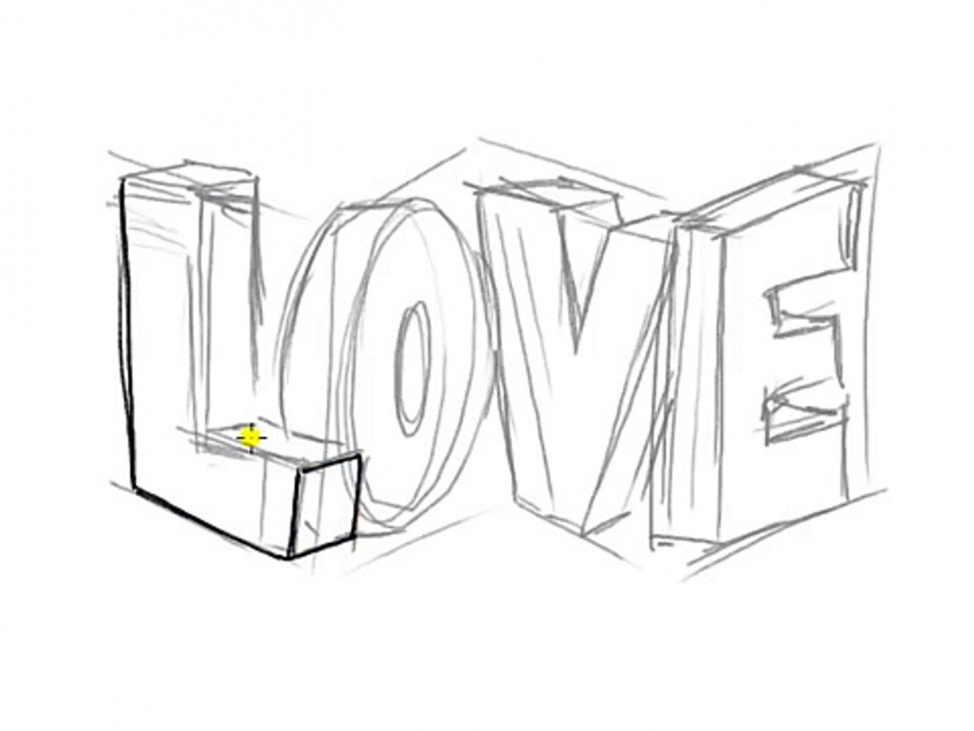 How to Draw D LOVE Graffiti Letters