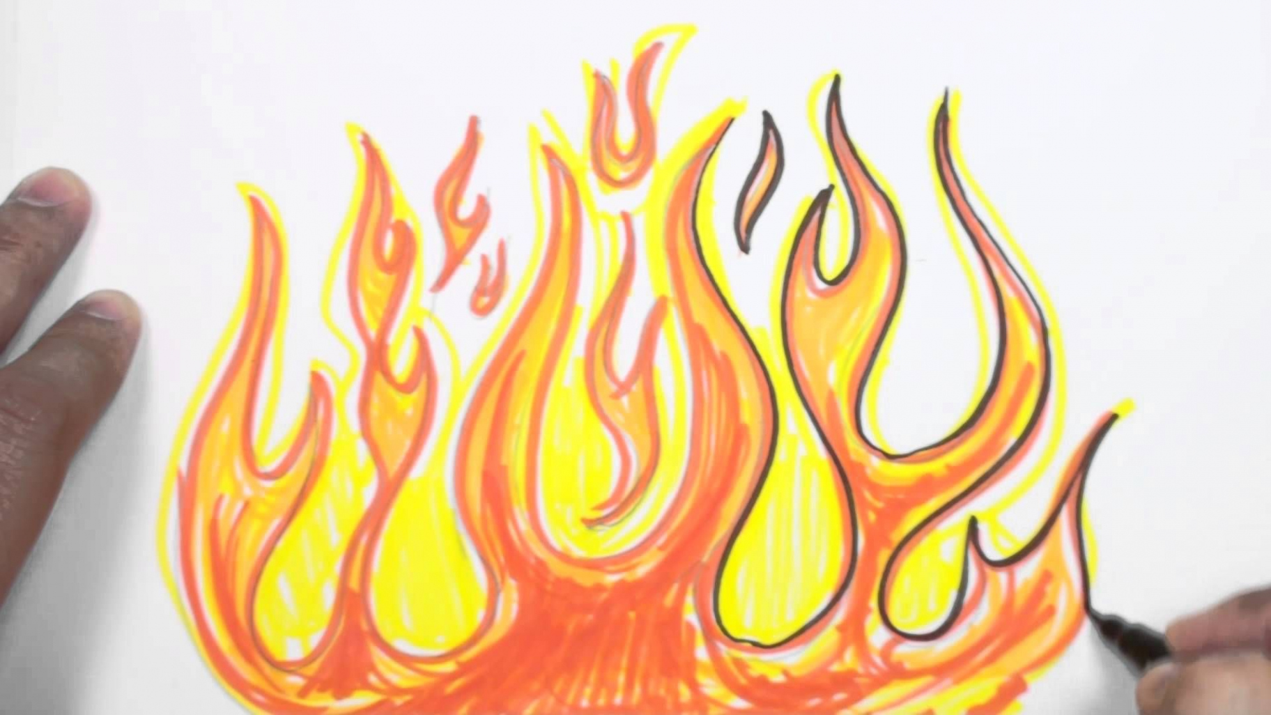 How to Draw Flames - Graffiti Fire Drawing Lesson - MAT  Fire drawing,  Drawing lessons, Graffiti