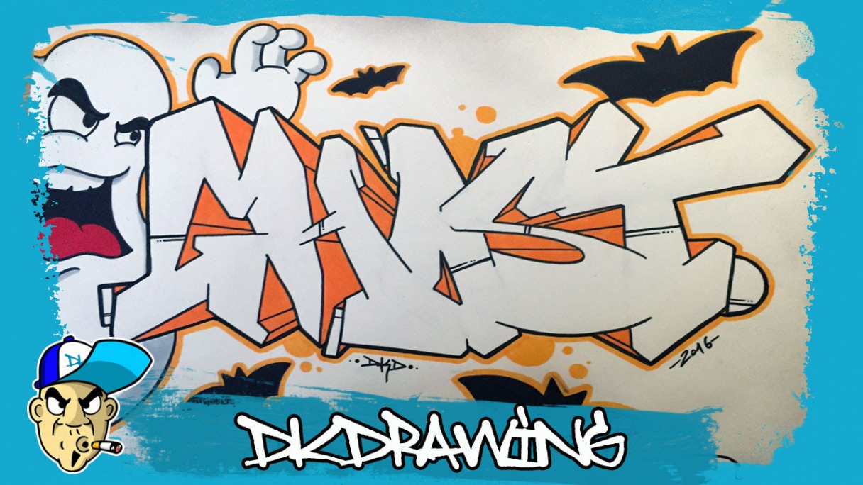 How to draw ghost graffiti letters step by step