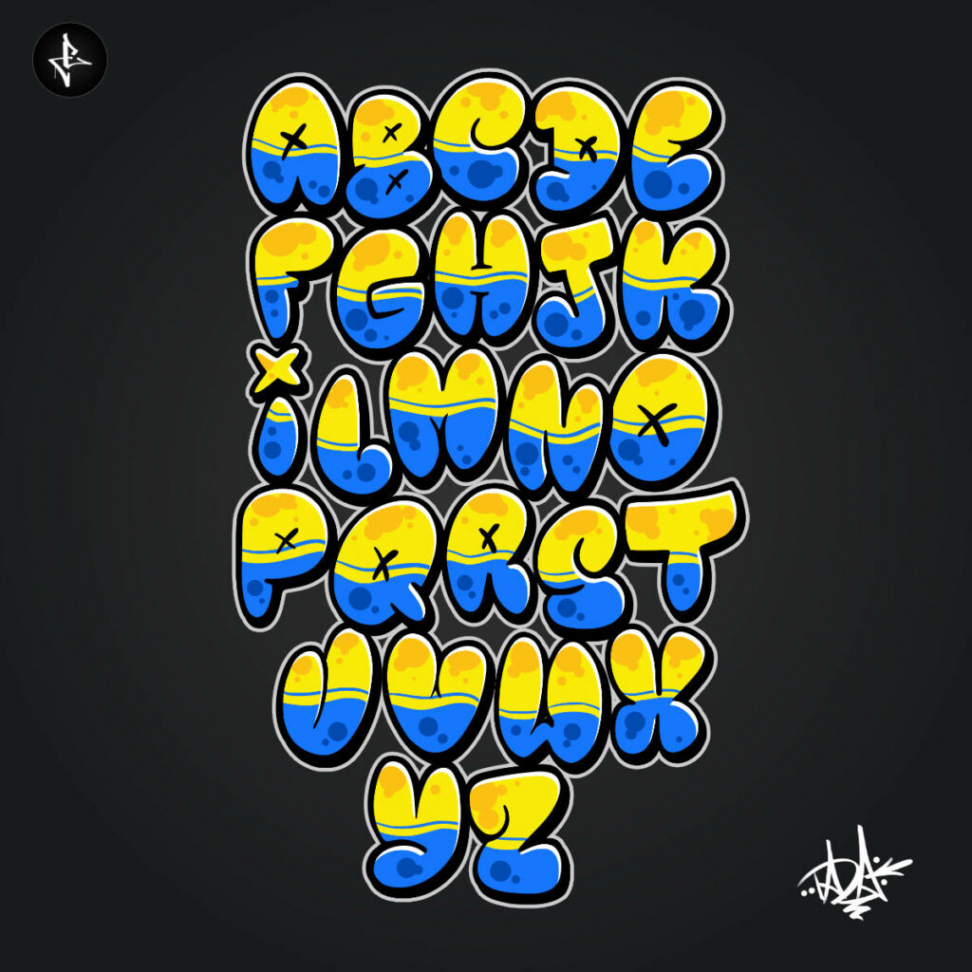 How to Draw Graffiti Bubble Letters - Step by Step (