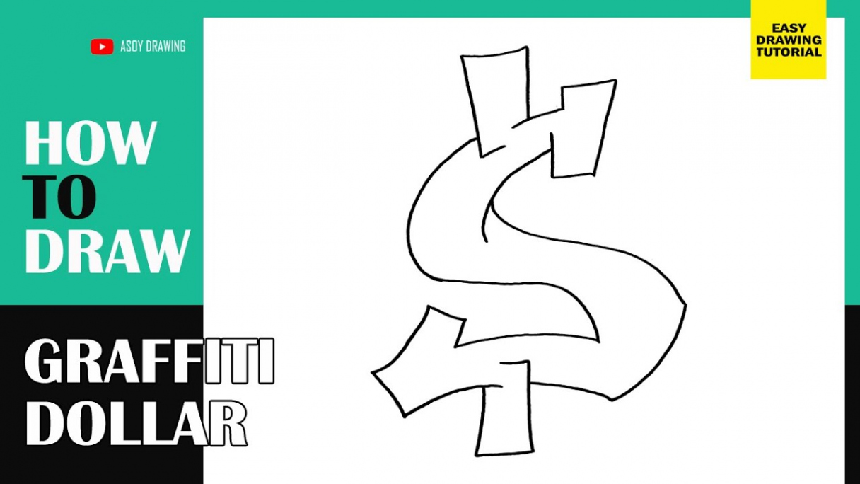 How to Draw Graffiti Dolar Sign