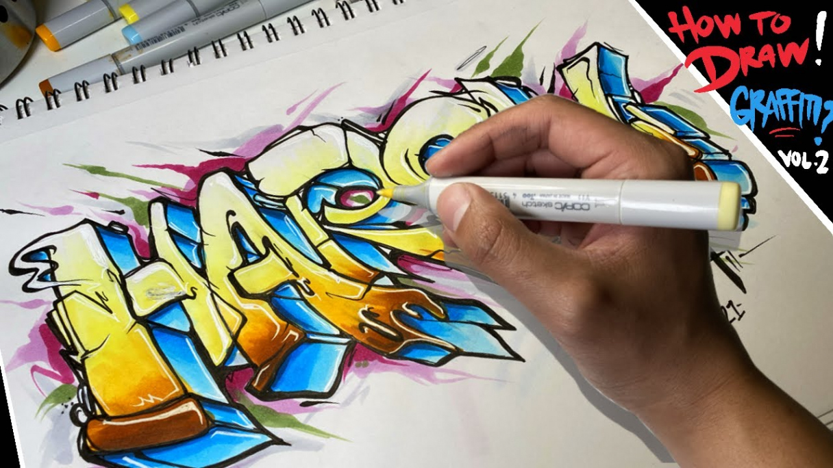 HOW TO DRAW GRAFFITI FOR BEGINNERS! ()  BASICS