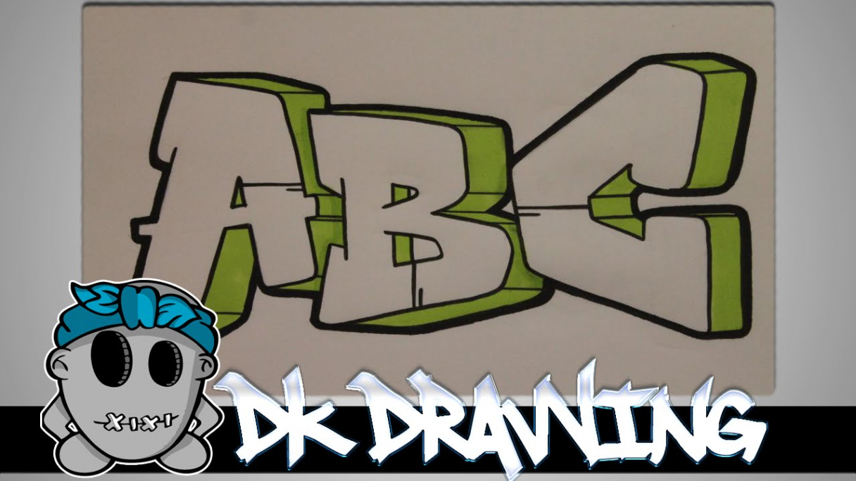 How to draw graffiti - Graffiti Letters ABC step by step