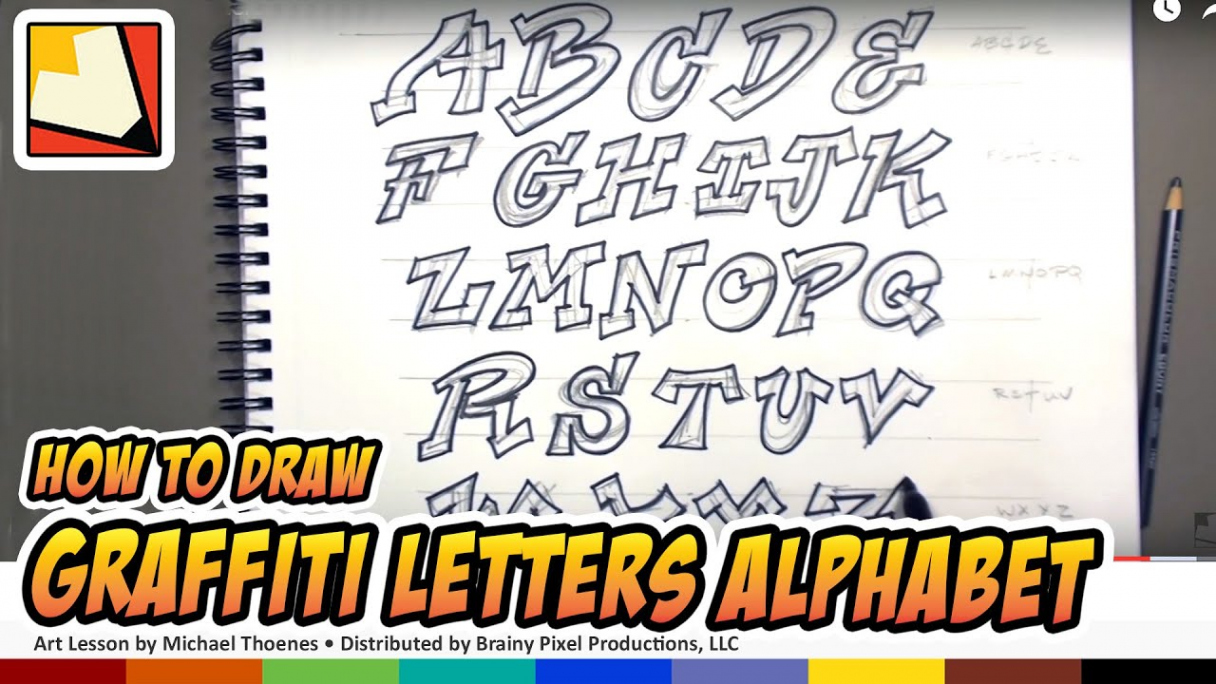 How to Draw Graffiti Letters Alphabet - Hand Lettering - Art for Kids  BP