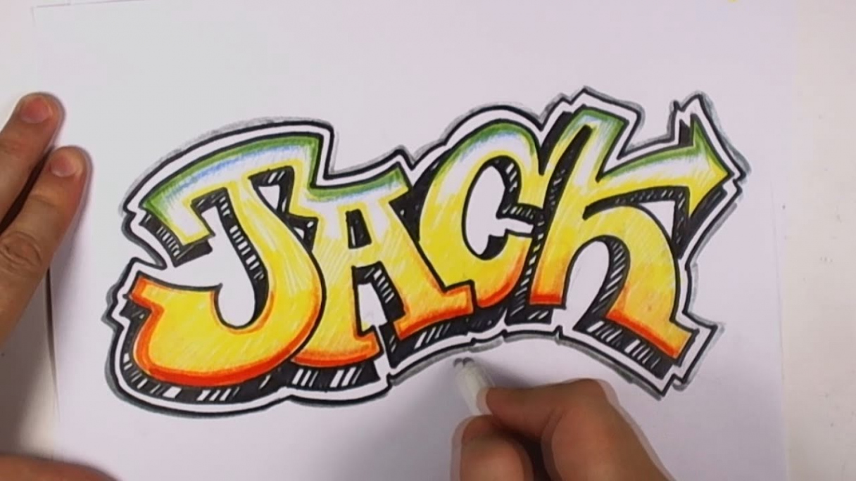 How to Draw Graffiti Letters - Jack in Graffiti Lettering  MAT