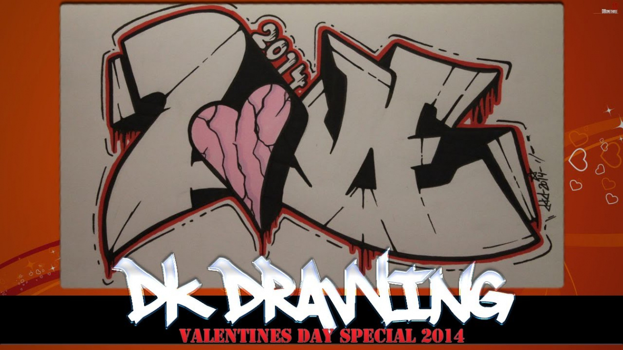 How to draw Graffiti Love (Valentines Day Special)