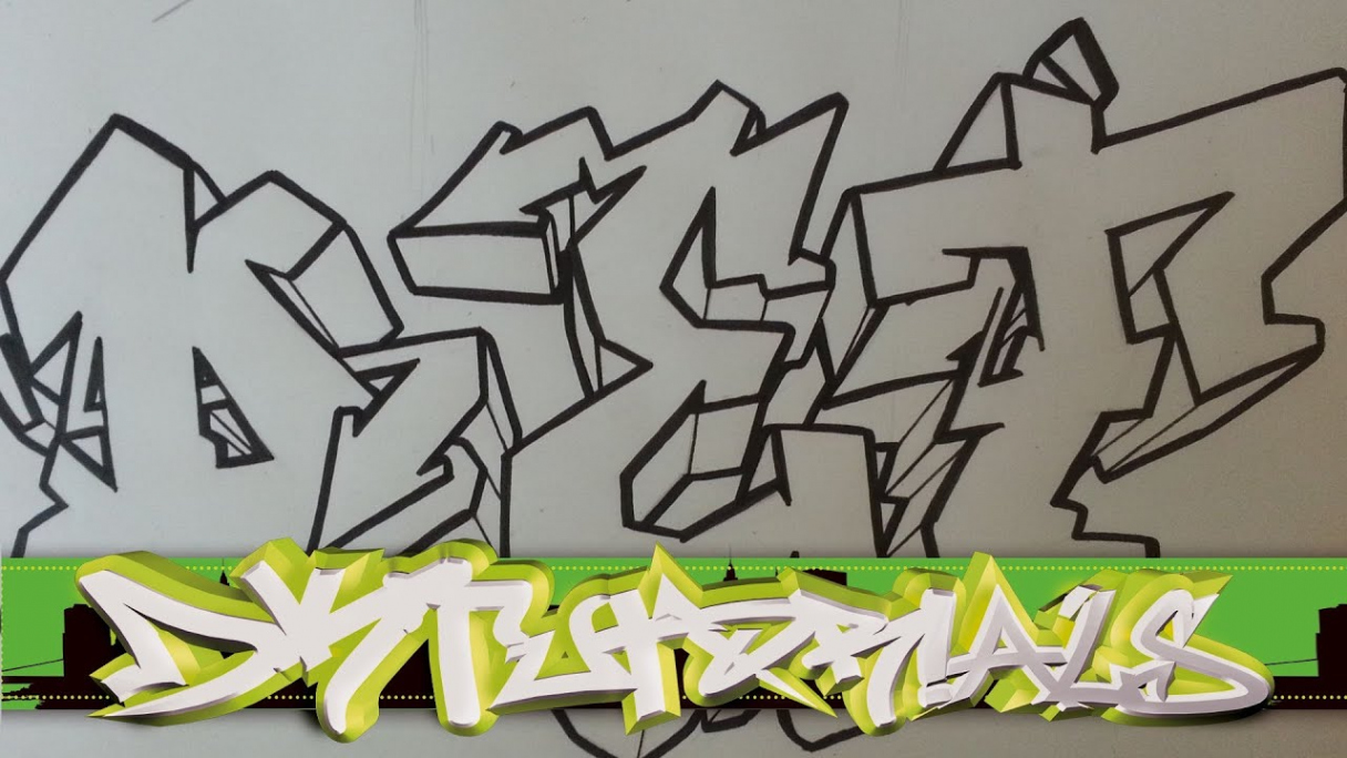 How to draw graffiti wildstyle - Graffiti Letters DEF step by step