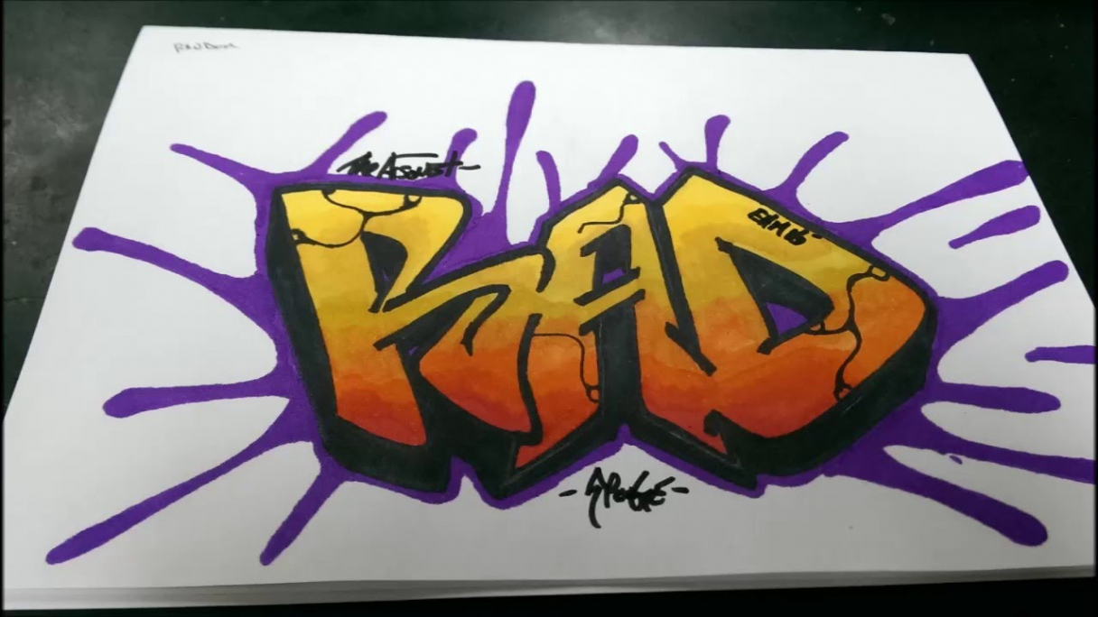 How To Draw Graffiti Word RAD