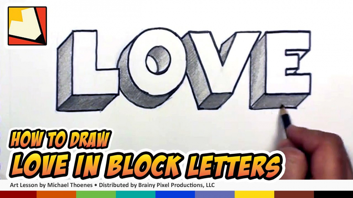 How to Draw Love in D Block Letters Graffiti Letters  BP