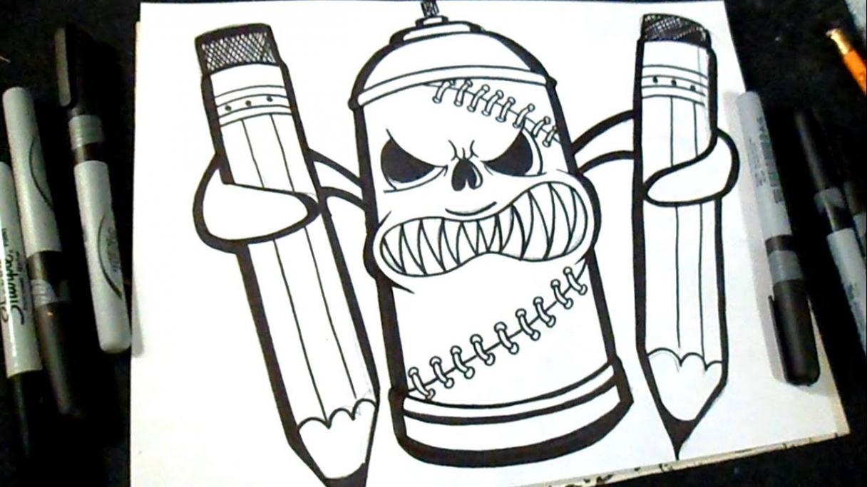 How to Draw Spraycan Graffiti