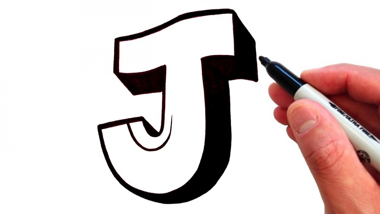 How to Draw the Letter J in Graffiti Style - EASY!