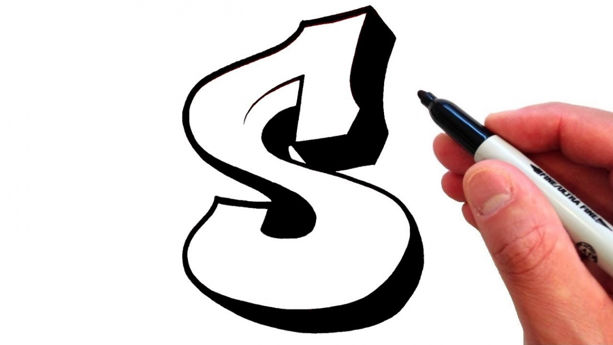 How to Draw the Letter S in Graffiti Style - EASY!