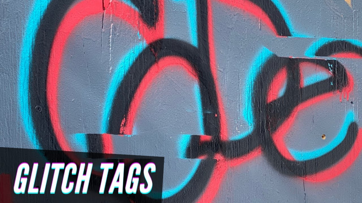 How to make GLITCH graffiti - Glitch styled graffiti tag