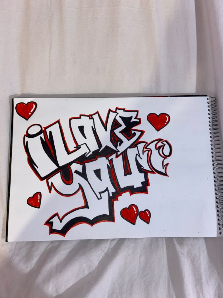 i love you❤️‍🔥  Graffiti art letters, Graffiti style art