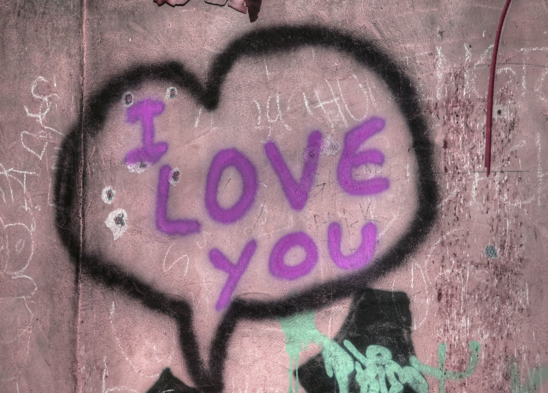 I Love You Graffiti street art