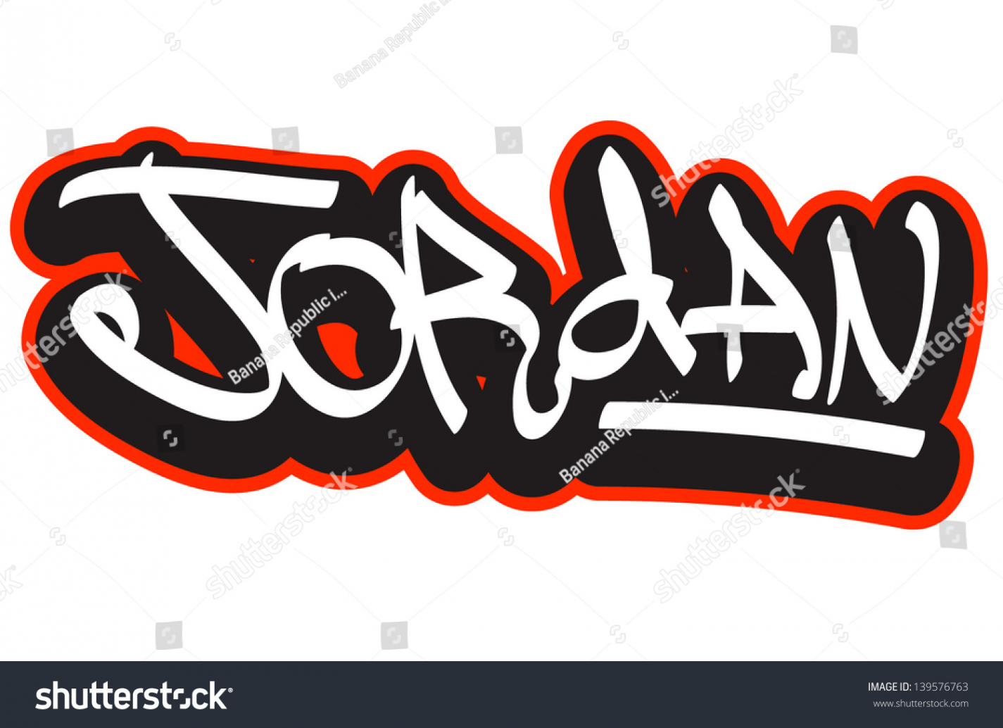 Jordan graffiti font style name