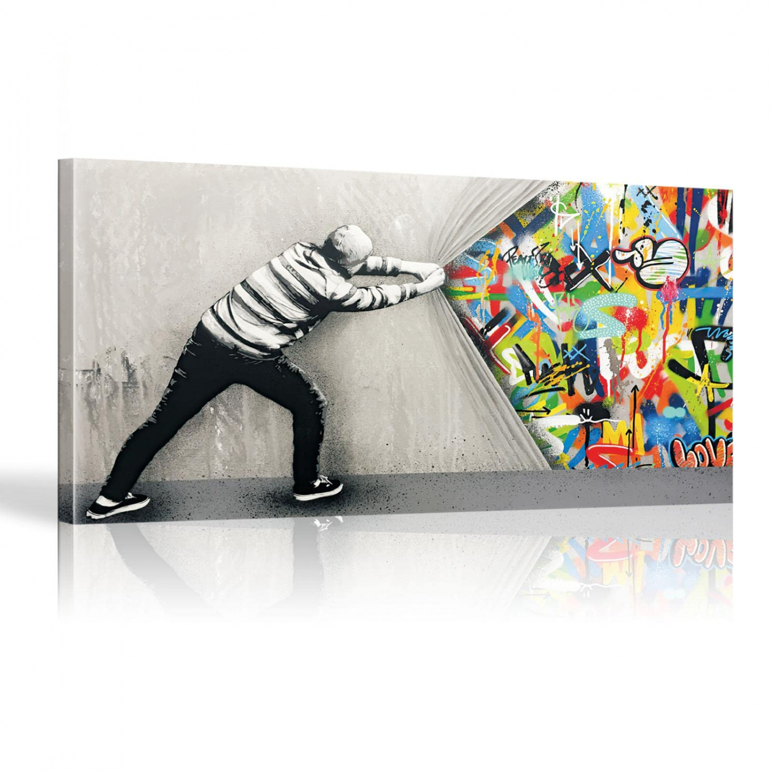 KADING Graffiti Street Art Banksy Poster Canvas Painting Posters and Prints  Abstract Wall Art Pictures for Living Room Home Decor Easy to Hang  x