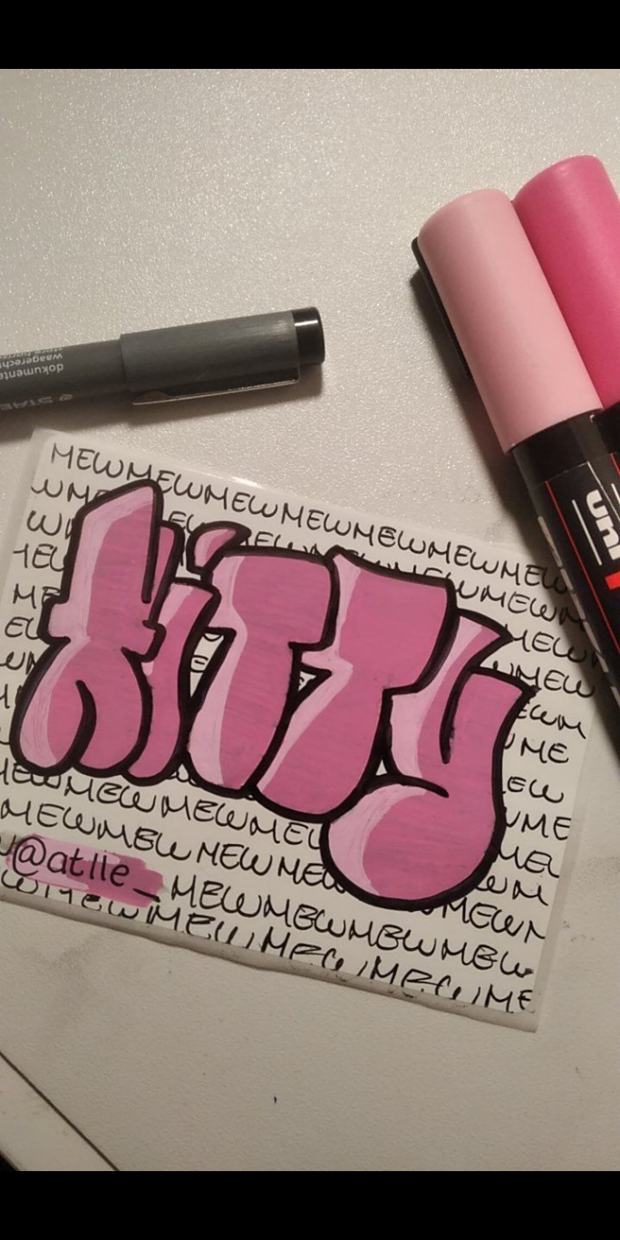 kitty·  Graffiti lettering, Graffiti style art, Graffiti doodles