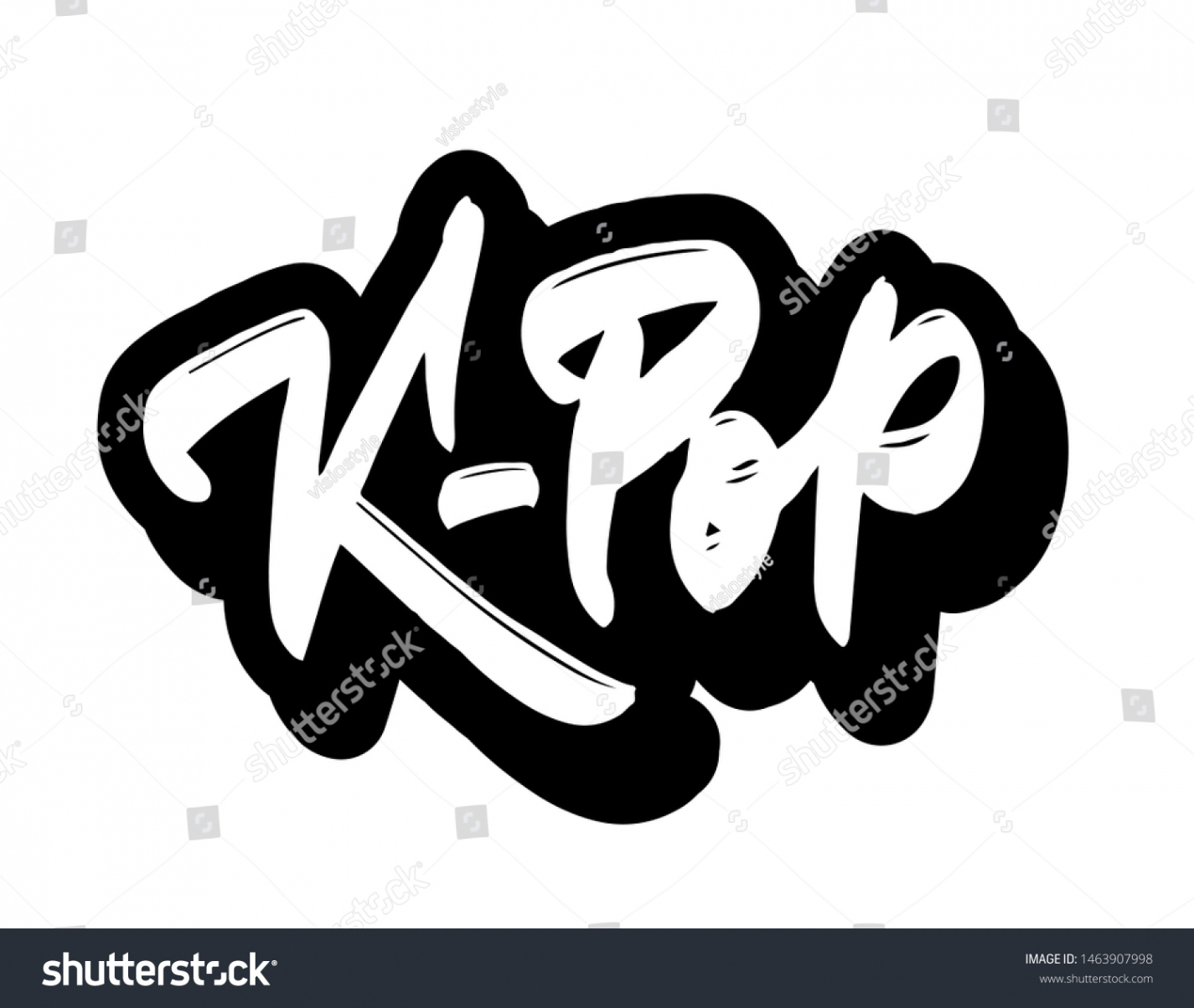 Kpop Korean Pop Music Style Hand Stock Vector (Royalty Free