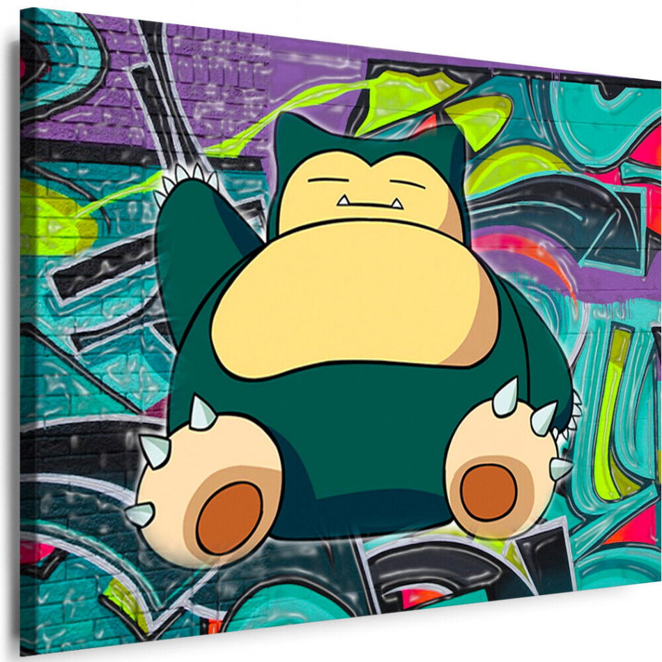 Leinwand Bilder Pokemon Snorlax Anime Graffiti Cartoons Film Wandbilder