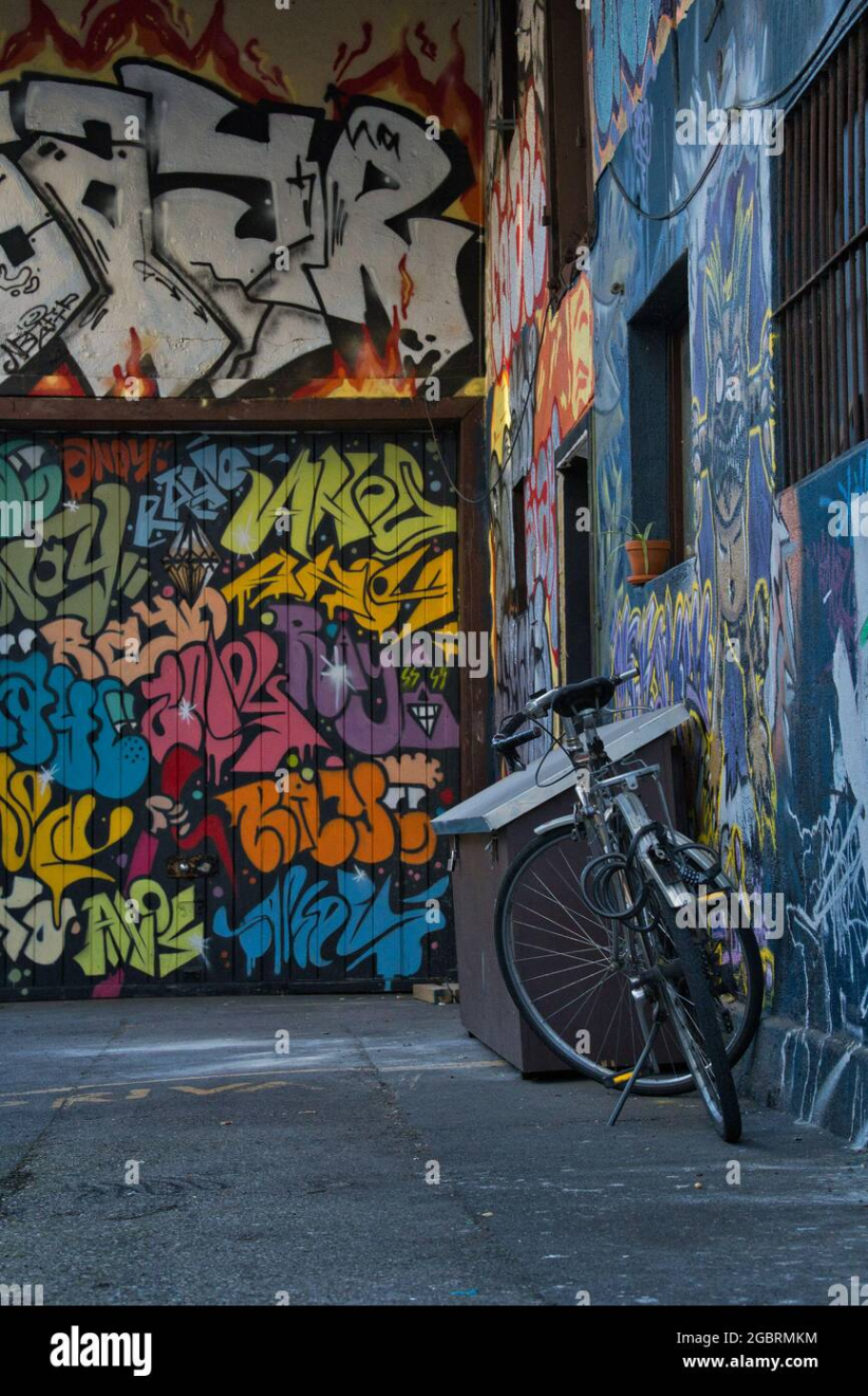 LUZERN, SWITZERLAND - Jun , : A vertical shot of a bicycle