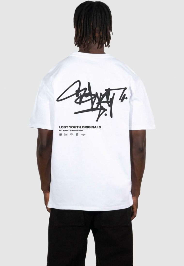 LY GRAFFITI - T-Shirt print - white