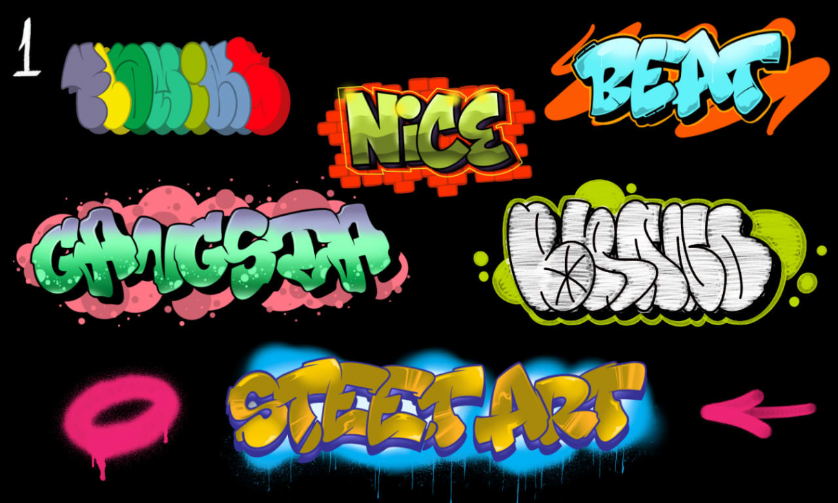 make a custom graffiti font and background