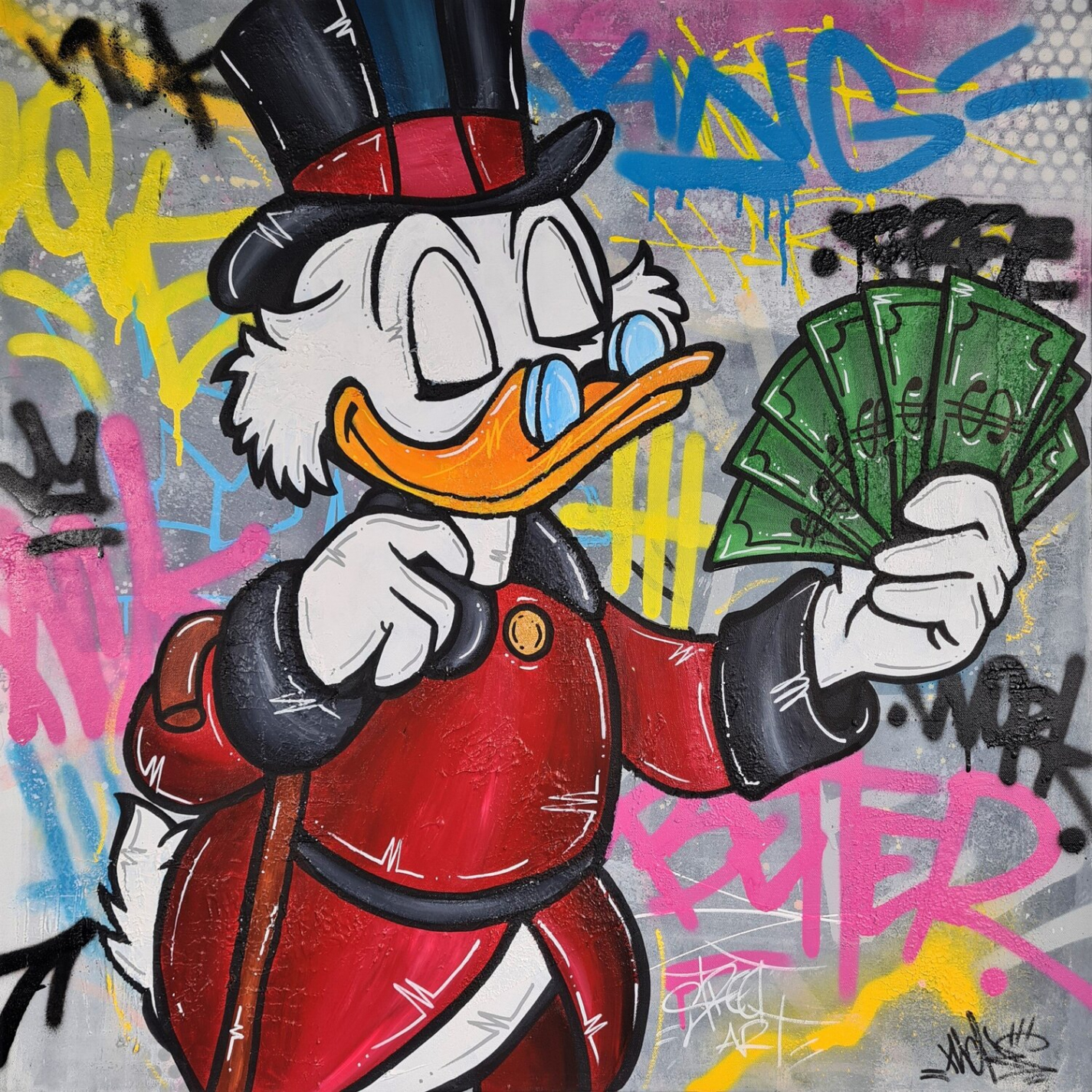 Make Money - Nacks - Acryl, Graffiti auf Leinwand