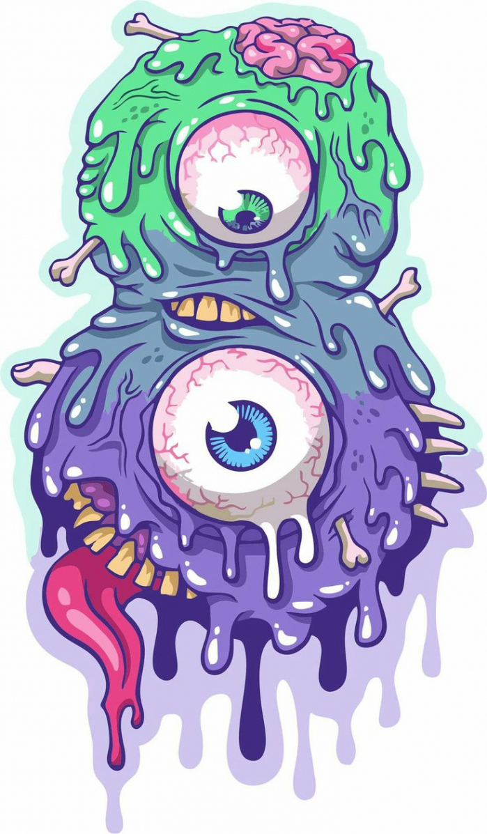 Melting creepy eyes  Sticker art, Graffiti characters, Graffiti art