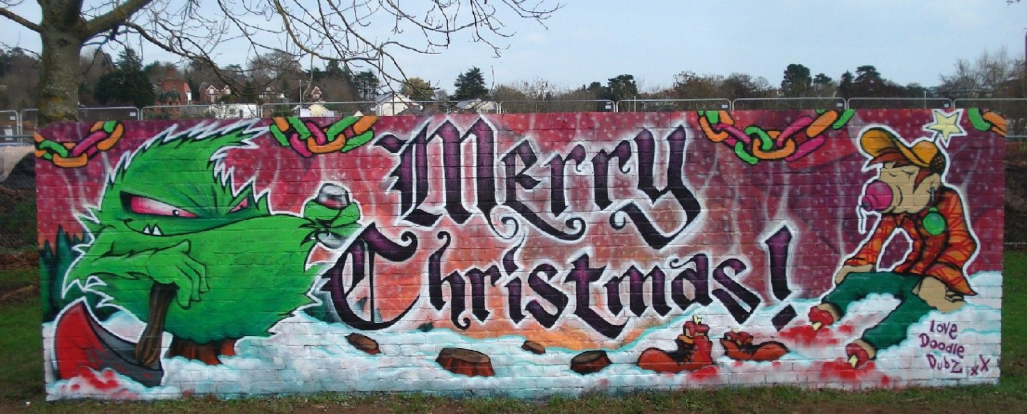 Merry Christmas graffiti  Graffiti art, Street art, Art galleries