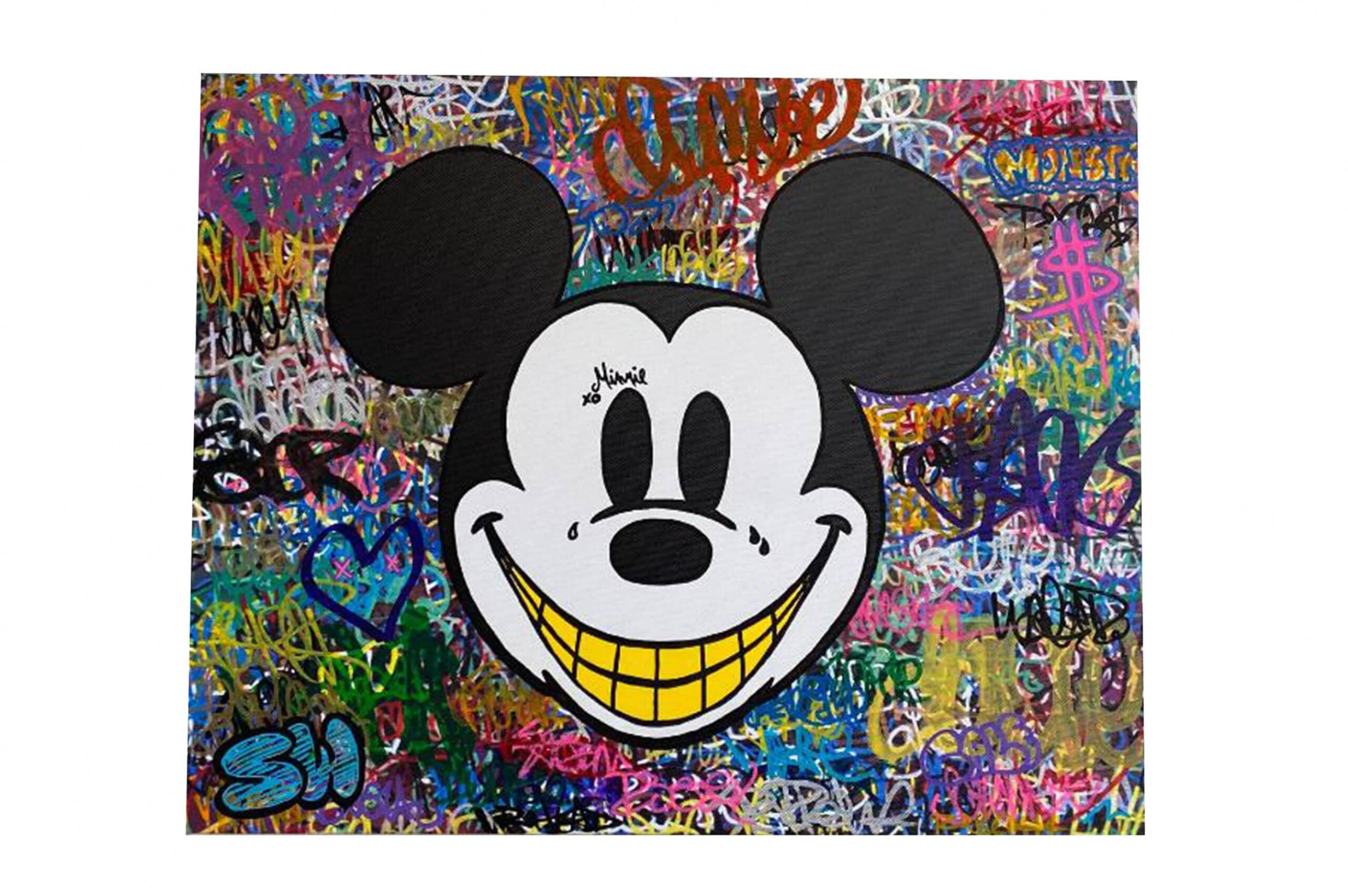 Mickey Mouse OG Graffiti Street Art Gemälde Disney Mixed Media