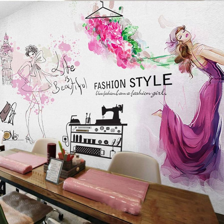 MRQXDP Custom Photo D Fashion Graffiti Beauty Mural Nail Salon